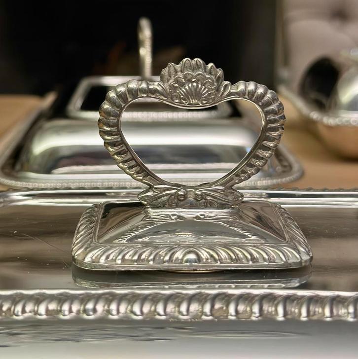 3x Verzilverde dekschalen Sheffield Edwardiaans, Antiek en Kunst, Antiek | Goud en Zilver, Zilver, Ophalen of Verzenden