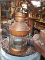 Koperen scheepslamp, Verzamelen, Scheepvaart, Ophalen, Gebruikt