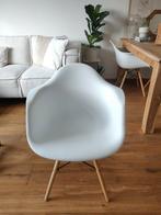 Set van 6 kuipstoelen wit (en evt tafel teak), Huis en Inrichting, Stoelen, Gebruikt, Wit, Vijf, Zes of meer stoelen, Ophalen