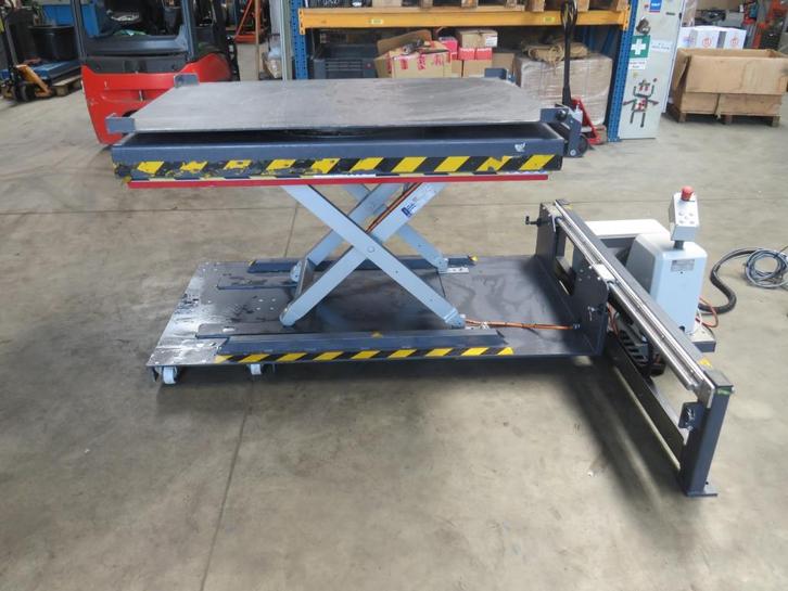 heftafel schaarheftafel met draaiplateau 1000kg nieuwstaat, Doe-het-zelf en Verbouw, Werkbanken, Zo goed als nieuw, 120 tot 170 cm