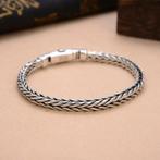 Zilveren Gevlochten Armband Dames Heren 925 Sterling Zilver, Verzenden, Nieuw, Zilver