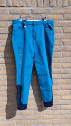 Paardrijbroek groen/blauw + glitter - La Valencio (mt 42/44), Dieren en Toebehoren, Paardrijkleding, Gebruikt, Verzenden, Onderkleding