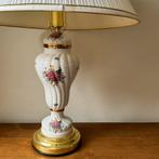 Vintage Gebloemde Klassieke Tafellamp met Kap, Regency, Ophalen of Verzenden, Gebruikt, Hollywood Regency, Minder dan 50 cm