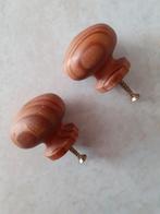 2 Grenenhouten (deur) knoppen, Doe-het-zelf en Verbouw, Hang- en Sluitwerk, Ophalen of Verzenden, Zo goed als nieuw, Overige materialen