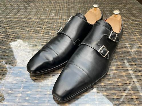 Santoni per Oger gespschoenen model 7508 maat 8 UK/EU 42, Kleding | Heren, Schoenen, Gedragen, Gespschoenen, Zwart, Ophalen of Verzenden