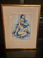 Zeer fraaie aquarel, naakt erotisch erotic art Gesigneerd, Ophalen