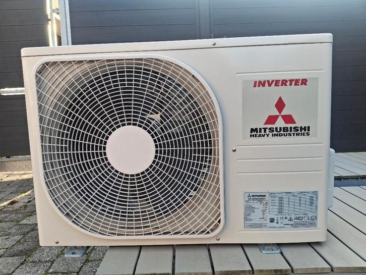 Mitsubishi airco buitenunit 2,5 / 3,2 kw, Witgoed en Apparatuur, Airco's, Gebruikt, Wandairco, 60 tot 100 m³, 3 snelheden of meer