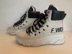 F_WD half hoge sneakers gympen beige ecru zwart 37, Beige, F_WD, Verzenden, Sneakers of Gympen