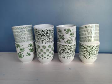 8 Ikea Entusiasm beker met patroon groen (afhaalprijs) beschikbaar voor biedingen