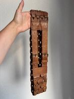 Vintage cognac bruine gevlochten leren riem met dubbele gesp, Kleding | Dames, Riemen en Ceinturen, Vintage, 80 tot 90 cm, Vintage
