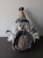 Winter gnome / kerstfiguur – rustieke stijl (hout & wollook), Diversen, Kerst, Ophalen of Verzenden, Gebruikt
