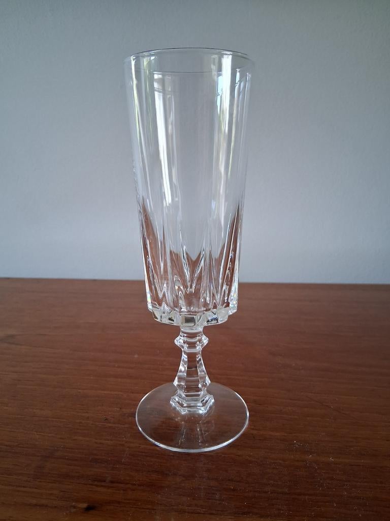 Gecanneleerd dik glas Cristal d'Arques Durand, Antiek en Kunst, Antiek | Glas en Kristal, Ophalen of Verzenden