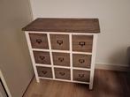 Houten apothekerskast met 9 lades, Ophalen, Apothekerskast, Gebruikt, 5 laden of meer