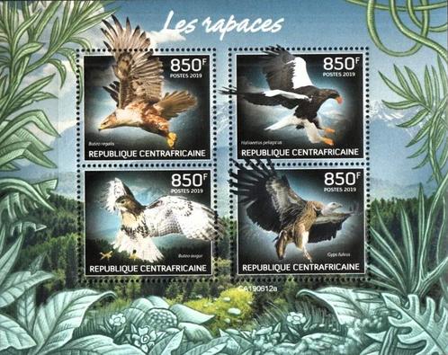 2019 >> Centraal-Afrikaanse Republiek Roofvogels Arend Valk, Postzegels en Munten, Postzegels | Thematische zegels, Postfris, Dier of Natuur