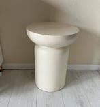Bijzettafel LYDUM Ø34 grijs/beige, Ophalen, Minder dan 55 cm, Rond, Zo goed als nieuw