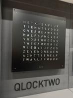 Nieuw Qlocktwo Large Black Pepper 90x90 Woord Klok, Wandklok, Nieuw, Ophalen of Verzenden, Qlocktwo