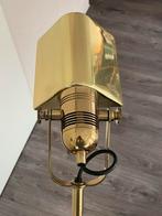 Vintage messing vloer leeslamp, Ophalen, Gebruikt, Metaal, 100 tot 150 cm