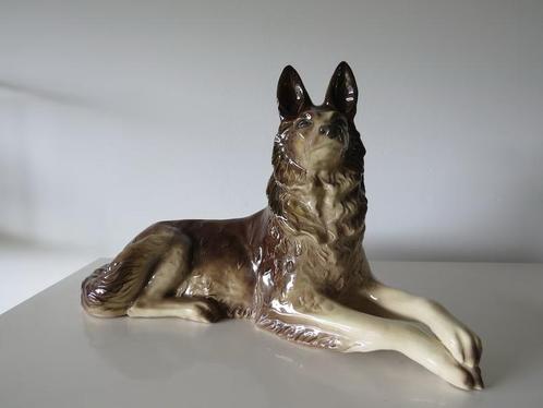 Jema 284 Maastricht Holland Aardewerk Herdershond Beeld Hond, Antiek en Kunst, Curiosa en Brocante, Ophalen of Verzenden