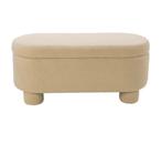 Opbergbank teddy dodo - beige - 43x100x42 cm, Huis en Inrichting, Ophalen of Verzenden, Zo goed als nieuw, Rond, Minder dan 50 cm