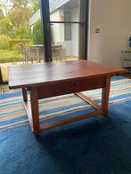 Houten tafel met verborgen opberg mogelijkheden, Gebruikt, 100 tot 150 cm, 50 tot 75 cm, Eikenhout