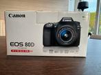 Canon EOS 80D Spiegelreflexcamera, Gebruikt, Spiegelreflex, Canon, Ophalen of Verzenden