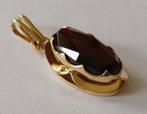 14 Karaat gouden hanger bezet met granaat steen., Verzenden, Goud, Hanger, Met edelsteen
