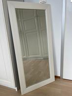 Spiegel in witte houten lijst, Ophalen of Verzenden, Rechthoekig, Minder dan 50 cm, Minder dan 100 cm