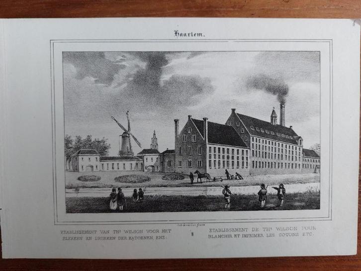 6 / THs Wilson voor Bleeken en Drukken Katoenen te Haarlem, Antiek en Kunst, Kunst | Litho's en Zeefdrukken, Ophalen of Verzenden
