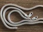 Prachtige zilveren set collier en armband popcornketting, Ophalen of Verzenden, Nieuw