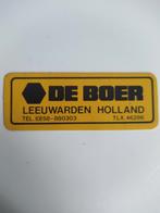 Sticker.  De BOER LEEUWARDEN HOLLAND., Verzamelen, Stickers, Ophalen of Verzenden, Zo goed als nieuw