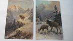 2 Dieren Ansichtkaarten, Verzenden, Ongelopen, Wild dier