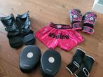 Kickboks set kind met oefen pads, Sport en Fitness, Vechtsporten en Zelfverdediging, Gebruikt, Overige, Vechtsportbescherming