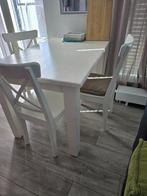 Houten Tafel met 3 (ikea) stoelen, Huis en Inrichting, Tafels | Eettafels, Ophalen, Gebruikt, 50 tot 100 cm, 50 tot 100 cm