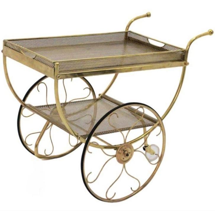 Zeldzame Josef Frank 1950s vintage design retro trolley, Huis en Inrichting, Tafels | Sidetables, Zo goed als nieuw, 25 tot 50 cm