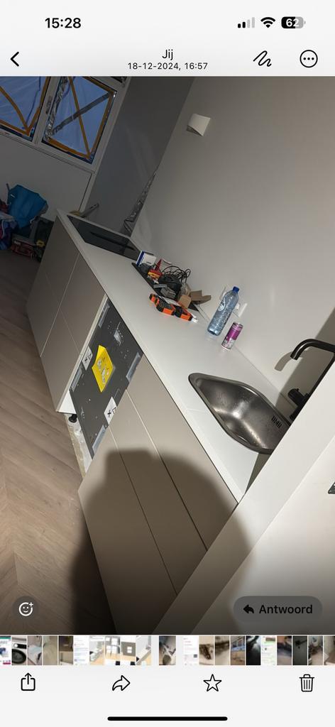 Aanrechtblad spoelbak met siffon, Huis en Inrichting, Keuken | Complete keukens, Zo goed als nieuw, Ophalen of Verzenden