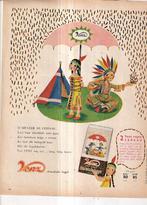 Retro reclame 1962 Venz hagelslag meneer de Indiaan, Overige typen, Ophalen of Verzenden