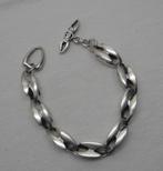 Zilveren zware unisex Biker armband aparte schakels nr.1149, Verzenden, Zo goed als nieuw, Zilver, Zilver