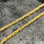 18 karaat gouden koningsketting ketting prachtig schakel, Ophalen of Verzenden, Zo goed als nieuw, Goud, Zilver