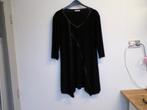 Zwart tuniek Magna leatherlook accent 52/54 (46/48?), Kleding | Dames, Grote Maten, Ophalen of Verzenden, Blouse of Tuniek, Zwart