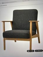 Ikea fauteuil eiken Type "Ekenaset" Donkergrijs, Huis en Inrichting, Ophalen, Minder dan 75 cm, Zo goed als nieuw, Modern