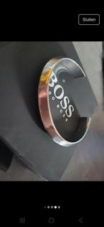 Hugo Boss zilverkleurige manchet armband, Ophalen of Verzenden, Zo goed als nieuw, Zilver