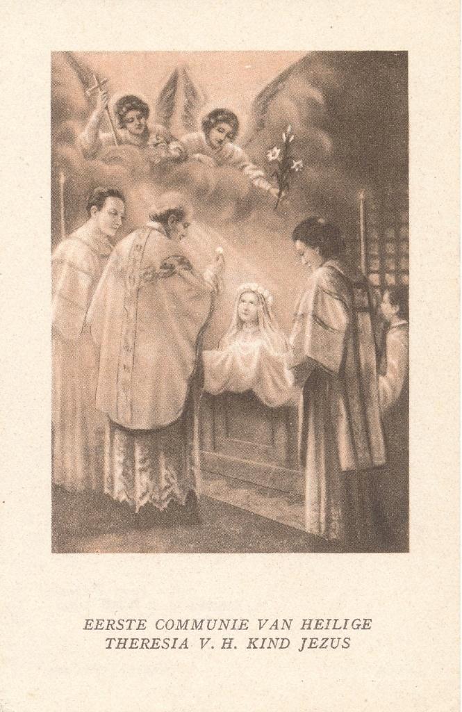 7 devotie prentjes van de Heilige Theresia, Verzamelen, Religie, Zo goed als nieuw, Christendom | Katholiek, Kaart of Prent, Ophalen of Verzenden