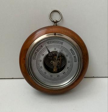 Prachtige barometer/weerstation in een warme hout kleur