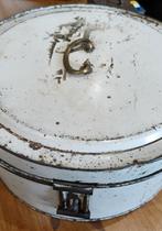 Oud-Hollandse molenaarstrommel blik 31 cm, Verzamelen, Ophalen of Verzenden, Gebruikt, Overige, Overige merken