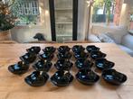 Zwarte Arcoroc schaaltjes in schelp vorm 19 stuks., Huis en Inrichting, Keuken | Servies, Ophalen of Verzenden, Overige stijlen