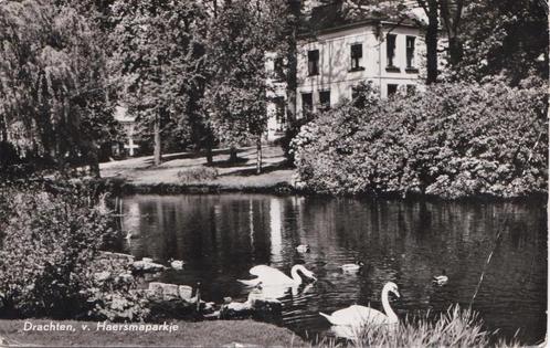 drachten vijver zwanen, Verzamelen, Ansichtkaarten | Nederland, 1960 tot 1980, Ophalen of Verzenden