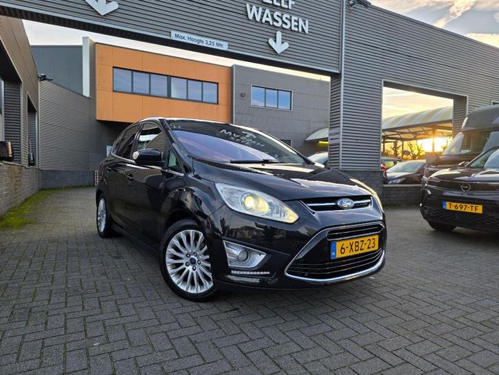 Ford C-Max 1.0 92KW 2014 Zwart Panorama Dak, Auto's, Ford, Bedrijf, C-Max, ABS, Achteruitrijcamera, Adaptive Cruise Control, Airbags