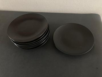 bord borden servies aantal 8 stuks samen kleur zwart beschikbaar voor biedingen