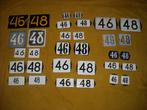 oud emaille huisnummer 46 en 48 ook 47 49 50 51 52 53 54 55, Antiek en Kunst, Antiek | Emaille, Ophalen of Verzenden