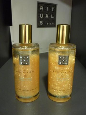 2x Nieuw Rituals Karma Body Shimmer oil, lichaamsolie, 100ml beschikbaar voor biedingen